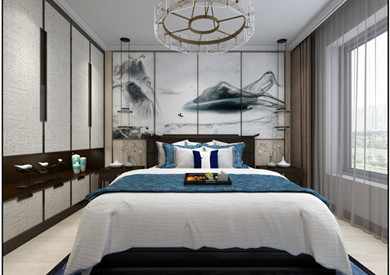 格林玫瑰湾-新中式风格-170m²-3室2厅2卫